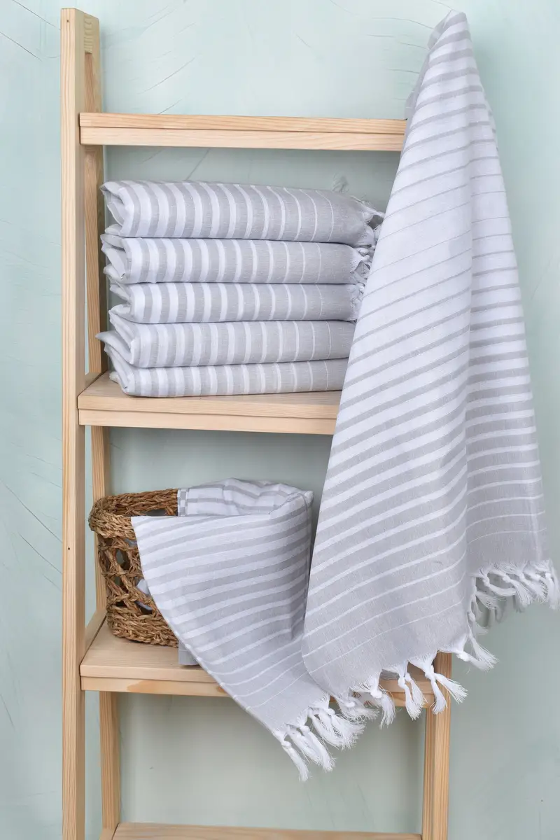 Absorbent towel, Embroidered Turkish Towel, Beach towel, Wedding Gifts Towel, 70x40 Cotton Striped Towel, Home Gift, Turkish Beach Towel Bulk - 3