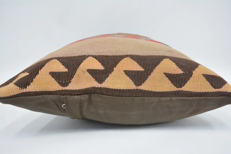 Antique Pillows, Indoor Pillow Case, Cushion Cover, Pillow for Couch, 16x24 Brown Pillow Cover, Throw Kilim Pillow, Cozy Throw Cushion - 5