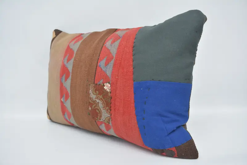 Antique Pillows, Indoor Pillow Case, Cushion Cover, Pillow for Couch, 16x24 Brown Pillow Cover, Throw Kilim Pillow, Cozy Throw Cushion - 4