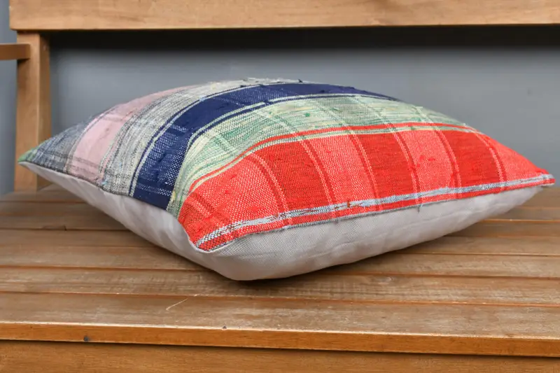 Boho Pillow, Cushion Case, 16x16 Blue Cushion, Antique Pillows, Kilim Pillow Cover, Turkish Corner Cushion, Muted Pillow, Patio Pillow Case - 4