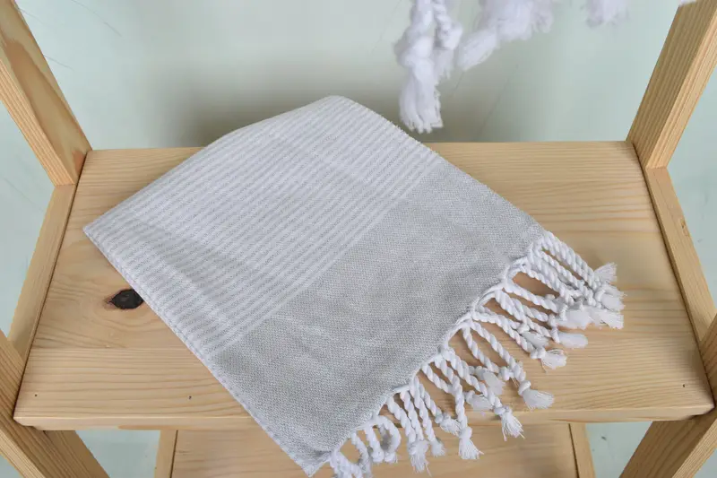 40x18 Cotton Striped Towel, Wedding Favors, Monogram Towels, Guest Towel, Bathroom Towels, Personalized Gift, Girl Trip Party Favor, Bridal Gifts - 5