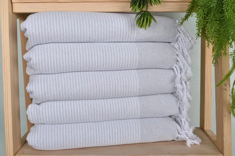 40x18 Cotton Striped Towel, Wedding Favors, Monogram Towels, Guest Towel, Bathroom Towels, Personalized Gift, Girl Trip Party Favor, Bridal Gifts - 1