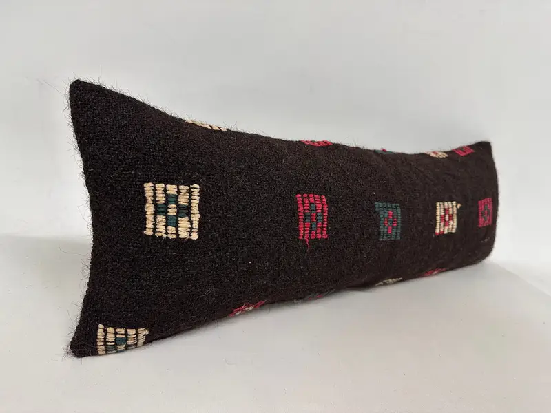 Vintage Kilim Pillow, Gift Pillow, 12x36 Pink Cushion Cover, Pillow Cover, Boho Pillow, Turkish Rugs Cushion, Rustic Pillow Cover - 2