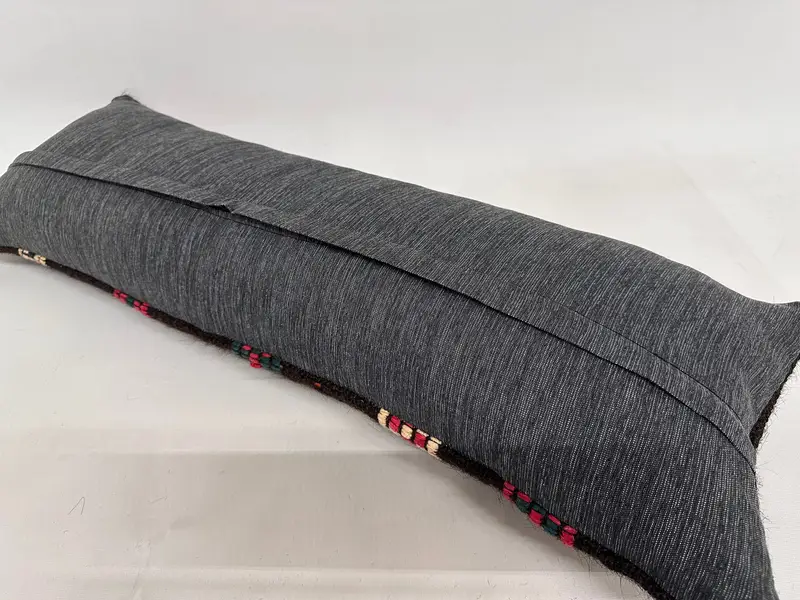 Vintage Kilim Pillow, Gift Pillow, 12x36 Pink Cushion Cover, Pillow Cover, Boho Pillow, Turkish Rugs Cushion, Rustic Pillow Cover - 7