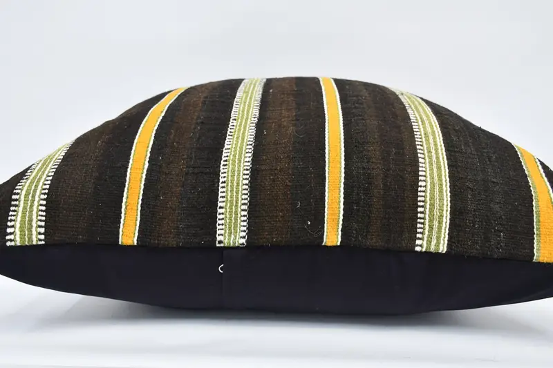 28x28 Brown Cushion, Home Decor Pillow, Gift Pillow, Patio Cushion Cover, Cushion Cover, Handmade Rug Seat Cushion Case, Boho Pillow Sham Cover - 5