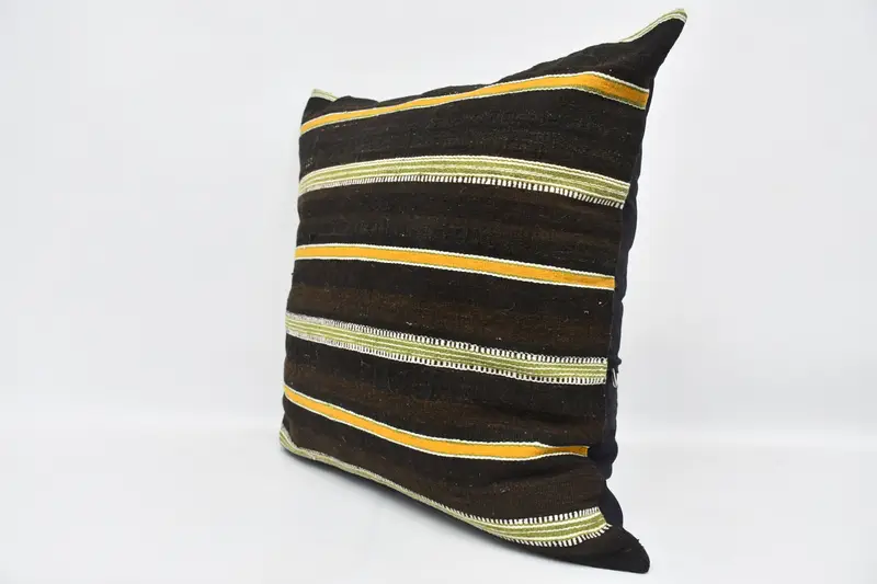 28x28 Brown Cushion, Home Decor Pillow, Gift Pillow, Patio Cushion Cover, Cushion Cover, Handmade Rug Seat Cushion Case, Boho Pillow Sham Cover - 4