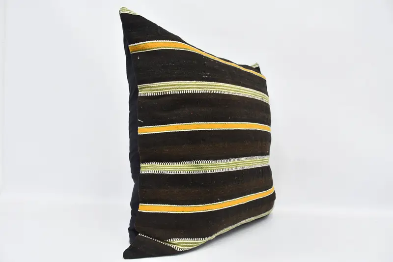 28x28 Brown Cushion, Home Decor Pillow, Gift Pillow, Patio Cushion Cover, Cushion Cover, Handmade Rug Seat Cushion Case, Boho Pillow Sham Cover - 3