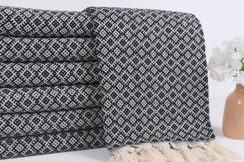 Peshtemal, Personalized Gifts, Organic Cotton Towel, 70x40 Cotton Diamond Towel, Peshtemal Towel USA, Embroidered Towel, Personalized Gift - 2