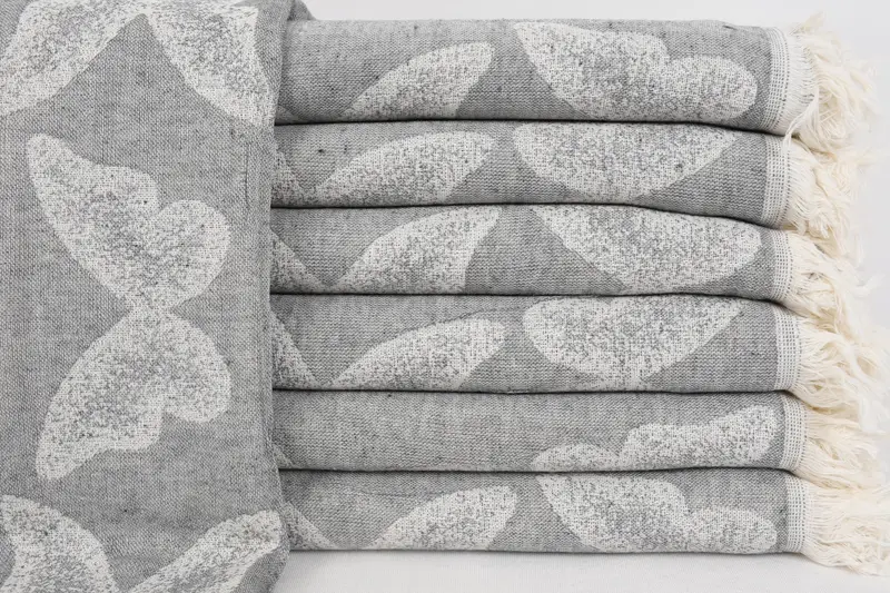 Best Friend Gift Ideas, Turkish hand towel, Turkish bath towel, 68x36 Cotton Butterfly Pattern Towel, Housewarming Gift, Valentines Day Gift For Her - 1