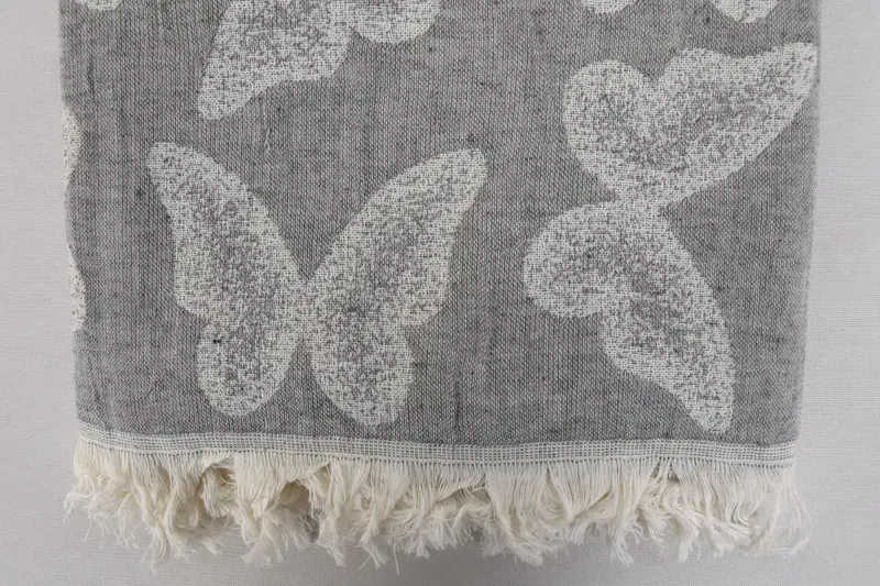 Best Friend Gift Ideas, Turkish hand towel, Turkish bath towel, 68x36 Cotton Butterfly Pattern Towel, Housewarming Gift, Valentines Day Gift For Her - 5