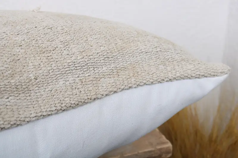 Pillow Case, Interior Designer Pillow, Kilim Pillow Cover, Outdoor Throw Cushion Cover, Home Decor Pillow, 16x24 Beige Pillow Sham - 6