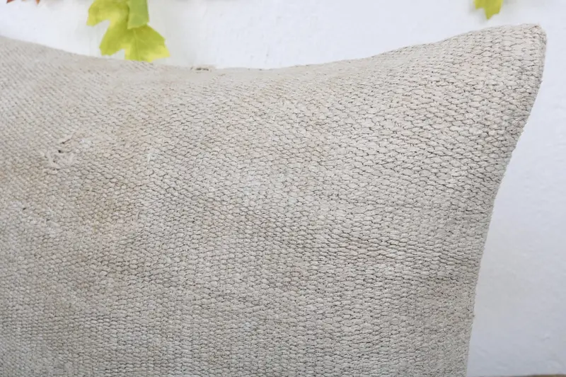Pillow Case, Interior Designer Pillow, Kilim Pillow Cover, Outdoor Throw Cushion Cover, Home Decor Pillow, 16x24 Beige Pillow Sham - 5