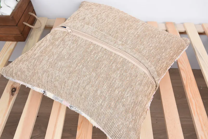 Pattern Throw Pillow, 18x18 White Cushion, Gift Pillow, Throw Kilim Pillow, Cushion, Handmade Kilim Cushion, Sofa Bolster Pillow Sham - 8