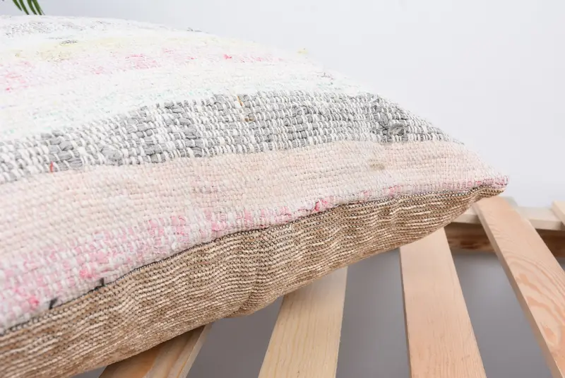 Pattern Throw Pillow, 18x18 White Cushion, Gift Pillow, Throw Kilim Pillow, Cushion, Handmade Kilim Cushion, Sofa Bolster Pillow Sham - 7