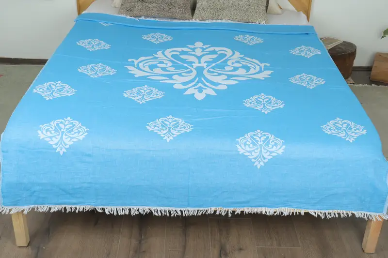 Custom Blanket, Customized Turkish Blanket, 70x60 Cotton Baroque Towel, Home Decor Gifts, Shower Curtain, Custom Wedding Gifts, Bridal Shower Gift - 8