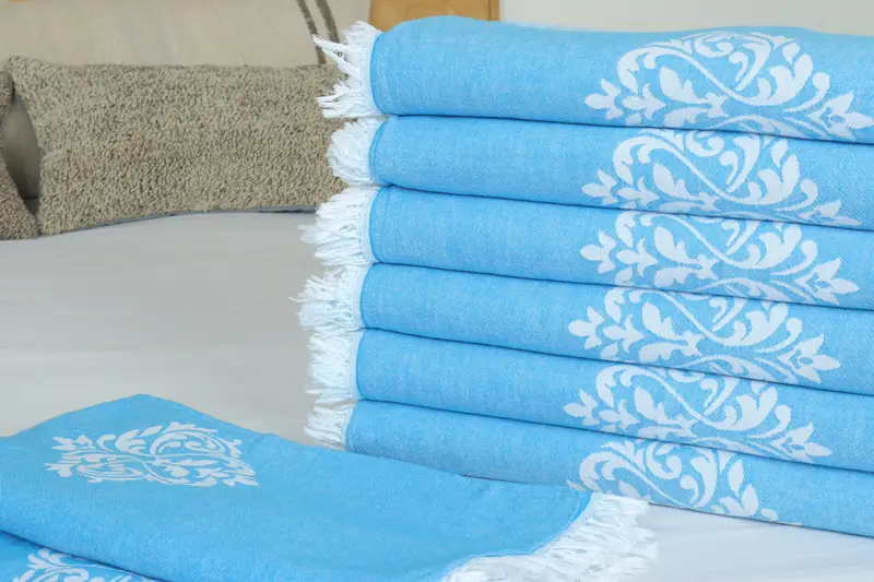 Custom Blanket, Customized Turkish Blanket, 70x60 Cotton Baroque Towel, Home Decor Gifts, Shower Curtain, Custom Wedding Gifts, Bridal Shower Gift - 3