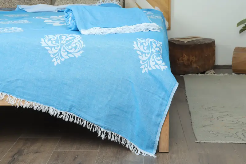 Custom Blanket, Customized Turkish Blanket, 70x60 Cotton Baroque Towel, Home Decor Gifts, Shower Curtain, Custom Wedding Gifts, Bridal Shower Gift - 7
