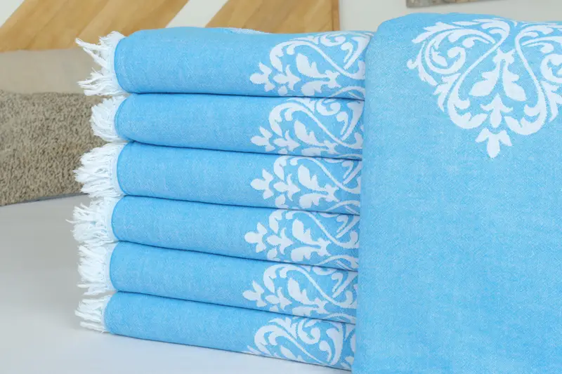 Custom Blanket, Customized Turkish Blanket, 70x60 Cotton Baroque Towel, Home Decor Gifts, Shower Curtain, Custom Wedding Gifts, Bridal Shower Gift - 2