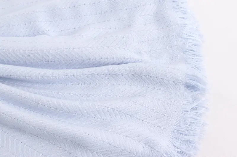 Wedding Gift Ideas, Bachelorette Gifts, Woven Throw Blanket, Monogram Blanket, Best Friend Wedding Gift, 76x56 Cotton Stonewashed Chevron Towel - 8
