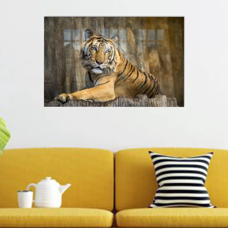 モダンなプリントガラス: タイガー愛好家の野生動物のデザイン