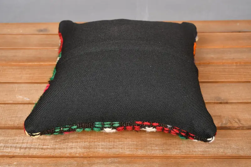 Pillow Case, Kilim Cushion Sham, 12x12 Red Pillow, Handwoven Pillow Cover Pillow Cover, Throw Kilim Pillow, Turkish Kilim Pillow - 5