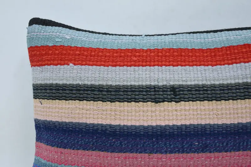 Vintage Kilim Pillow Cushion Case, Vintage Pillow, Turkish Pillow, Pillow for Sofa, Cushion, 12x20 Blue Cushion Cover, Custom Cushion Cover - 2