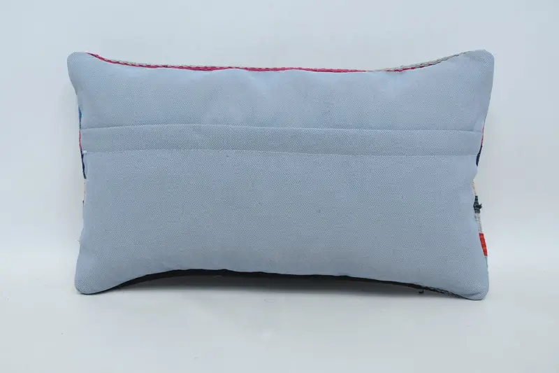 Vintage Kilim Pillow Cushion Case, Vintage Pillow, Turkish Pillow, Pillow for Sofa, Cushion, 12x20 Blue Cushion Cover, Custom Cushion Cover - 6