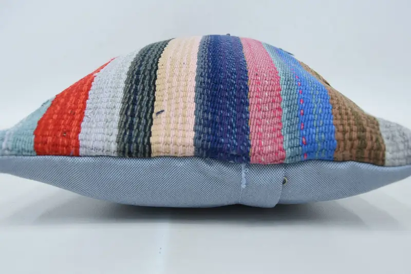 Vintage Kilim Pillow Cushion Case, Vintage Pillow, Turkish Pillow, Pillow for Sofa, Cushion, 12x20 Blue Cushion Cover, Custom Cushion Cover - 5