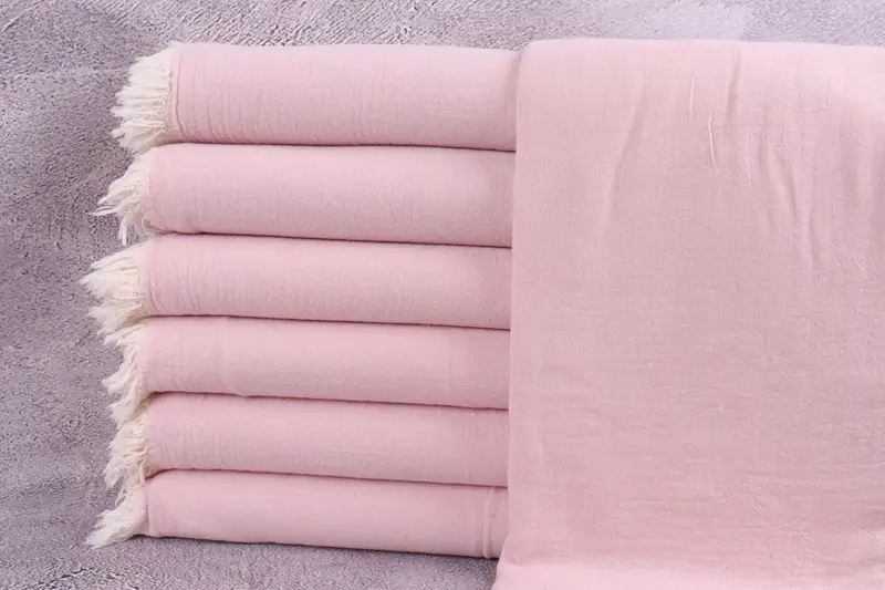 Organic Cotton Towel Pink Solid Peshtemal Bridesmaid, 37x68 Inches