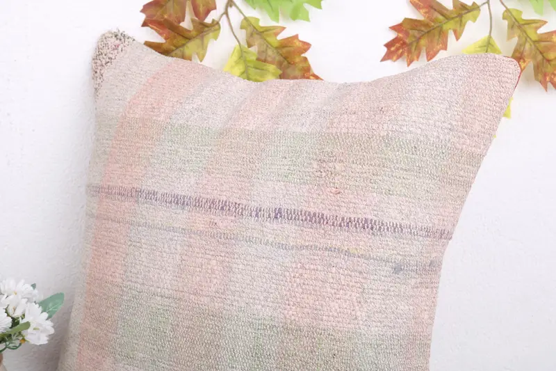 Kilim Pillow, Pillow for Couch, 18x18 Beige Cushion Cover, Cushion Cover, Pillow for Sofa, Decorative Pillow Case, Accent Pillow Sham - 5