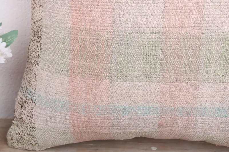 Kilim Pillow, Pillow for Couch, 18x18 Beige Cushion Cover, Cushion Cover, Pillow for Sofa, Decorative Pillow Case, Accent Pillow Sham - 3