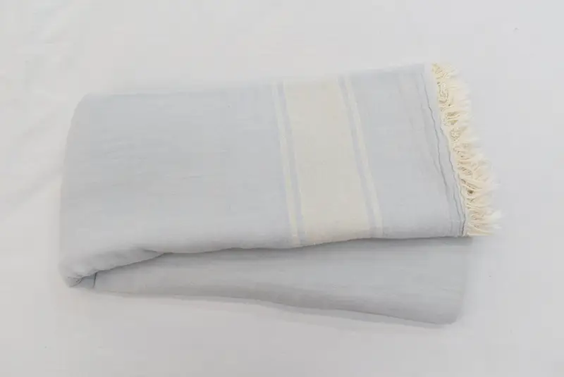 Bachelorette Gifts, Bridesmaid Gifts, Turkish Blanket Throw, Embroidered Bedspread, Wedding Anniversary Gift, Tablecloth, 70x60 Cotton Striped Towel - 3