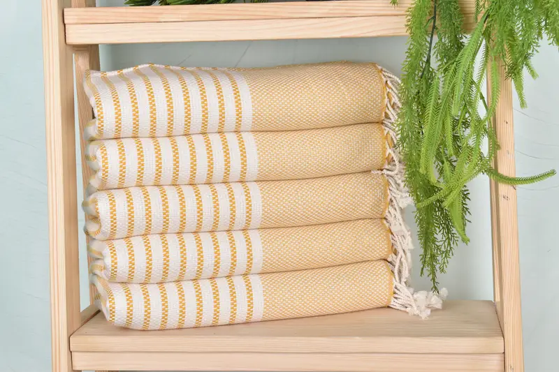 Organic Towel, Welcome Wedding Gift, 76x40 Cotton Striped Towel, Personalized Turkish Towel, Family Gift Basket, Wedding Favors, Quick-dry towel - 1