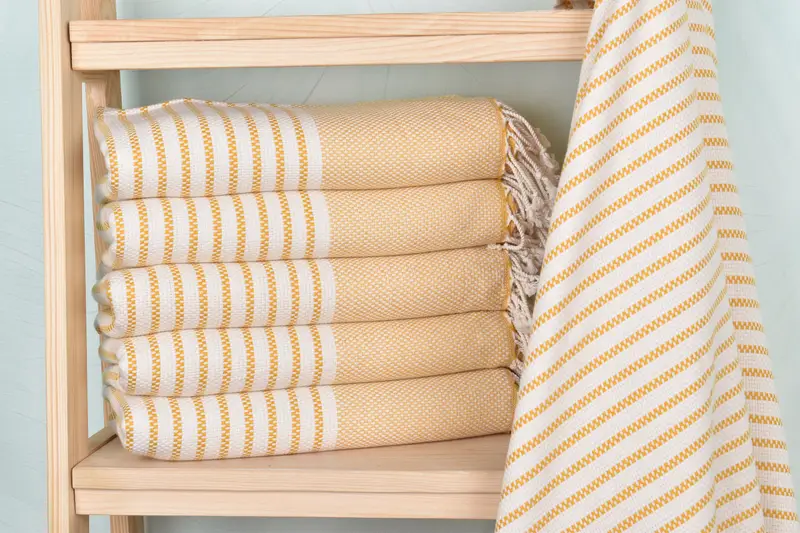 Organic Towel, Welcome Wedding Gift, 76x40 Cotton Striped Towel, Personalized Turkish Towel, Family Gift Basket, Wedding Favors, Quick-dry towel - 2
