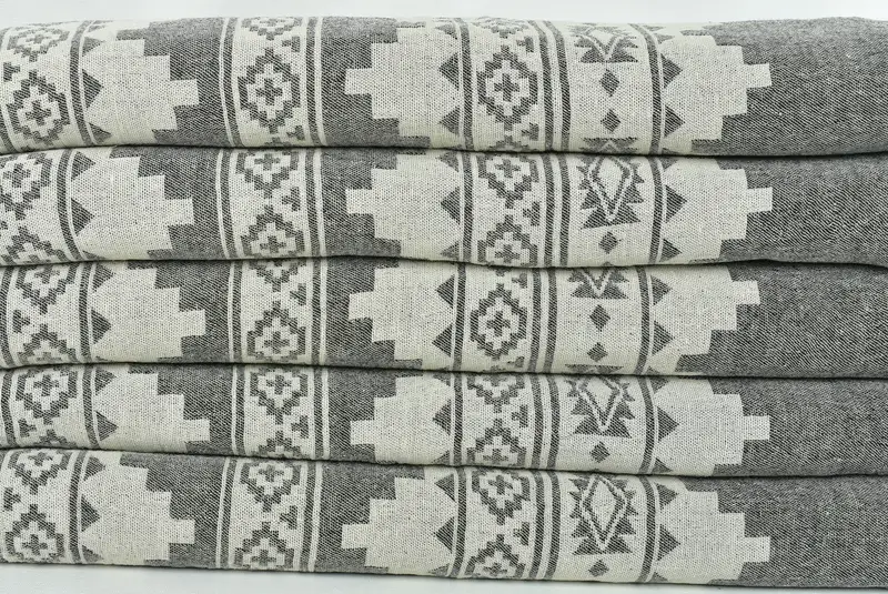 Turkish Beach Blanket, 86x56 Cotton Kilim Towel, Woven Blanket, Turkish Blanket Throw, Bedspread Quenn, Turkish Blanket, Throw Blanket Couch - 3