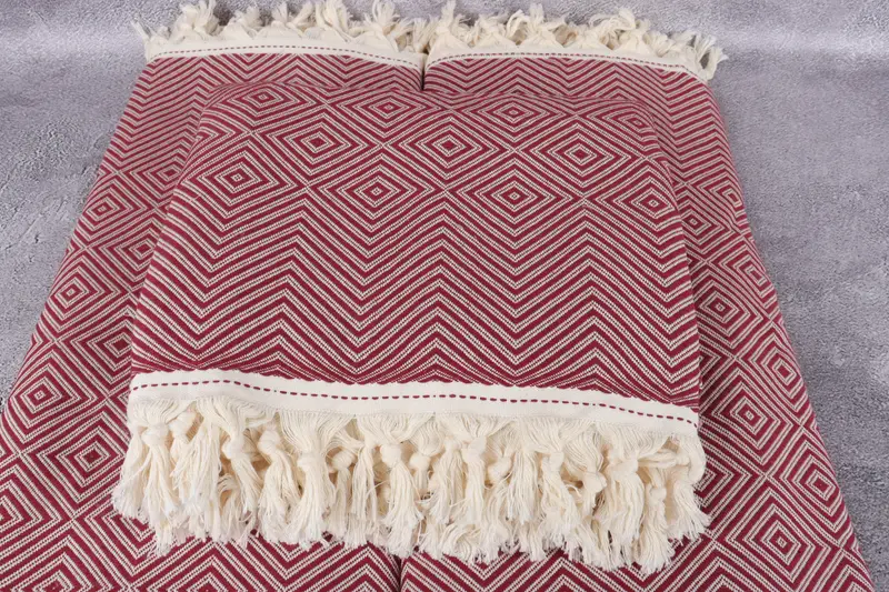 Turkish Beach Blanket, Custom Wedding Gifts, Organic Throw, Housewarming Gift, Bohemian Bedspread, 92x80 Cotton Diamond Towel, Personalized Blanket - 4