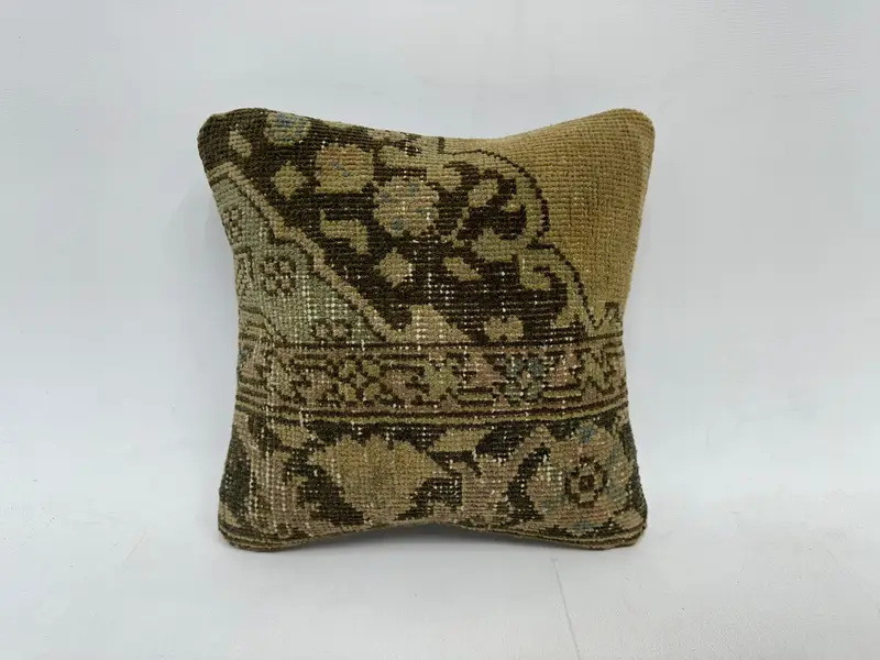 12x12 Inch Southwestern Embroidered Pillow, Handmade Cotton Throw - 1