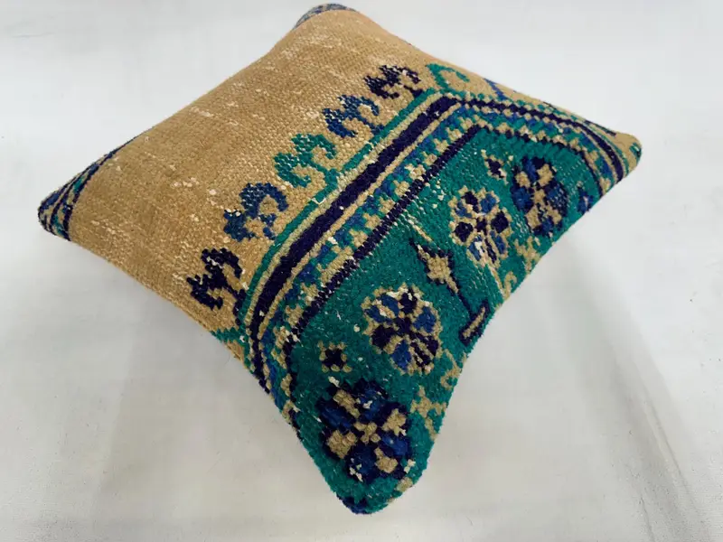Ethnic Pillow Cover Pillow Cover, 16x16 Green Pillow Sham, Boho Pillow, Gift Pillow, Luxury Cushion Case, Cushion Case, Pillow for Sofa - 6