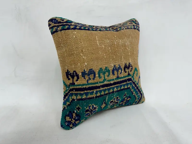 Ethnic Pillow Cover Pillow Cover, 16x16 Green Pillow Sham, Boho Pillow, Gift Pillow, Luxury Cushion Case, Cushion Case, Pillow for Sofa - 3