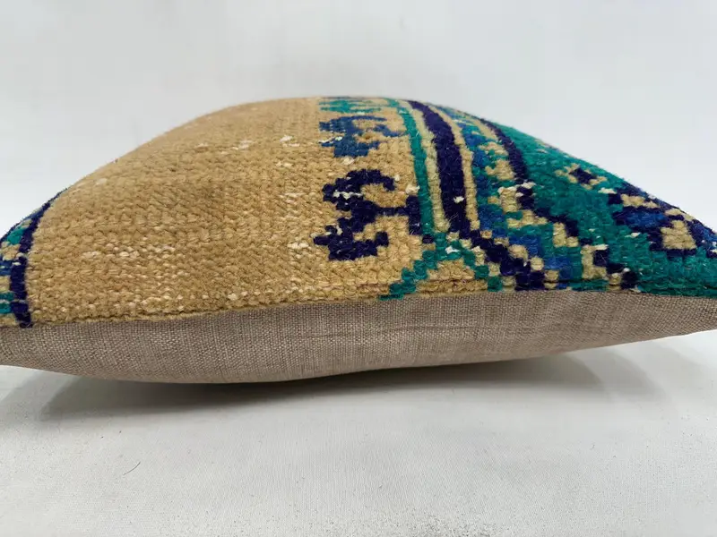 Ethnic Pillow Cover Pillow Cover, 16x16 Green Pillow Sham, Boho Pillow, Gift Pillow, Luxury Cushion Case, Cushion Case, Pillow for Sofa - 5
