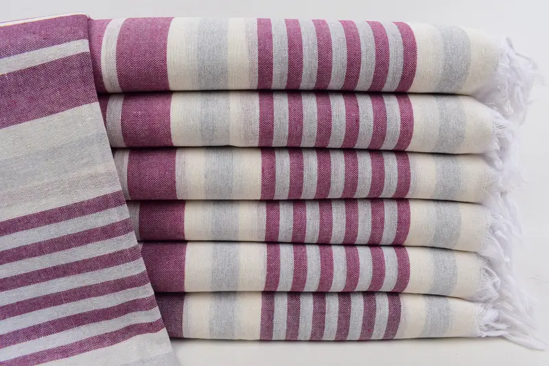 Bridal Shower Favors, 68x40 Cotton Striped Towel, Holiday Towel, Personalized Beach Towel, Turkish Towel Set, Fouta towel, Gift For Best Friend - 1