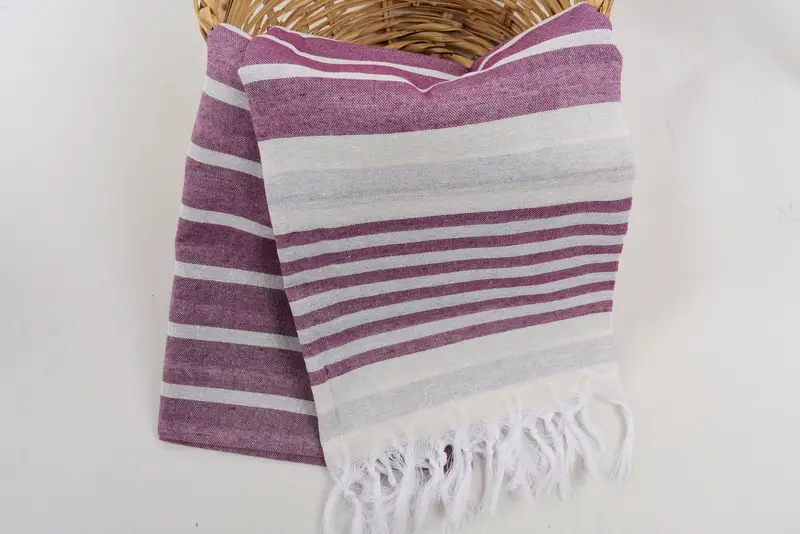 Bridal Shower Favors, 68x40 Cotton Striped Towel, Holiday Towel, Personalized Beach Towel, Turkish Towel Set, Fouta towel, Gift For Best Friend - 5