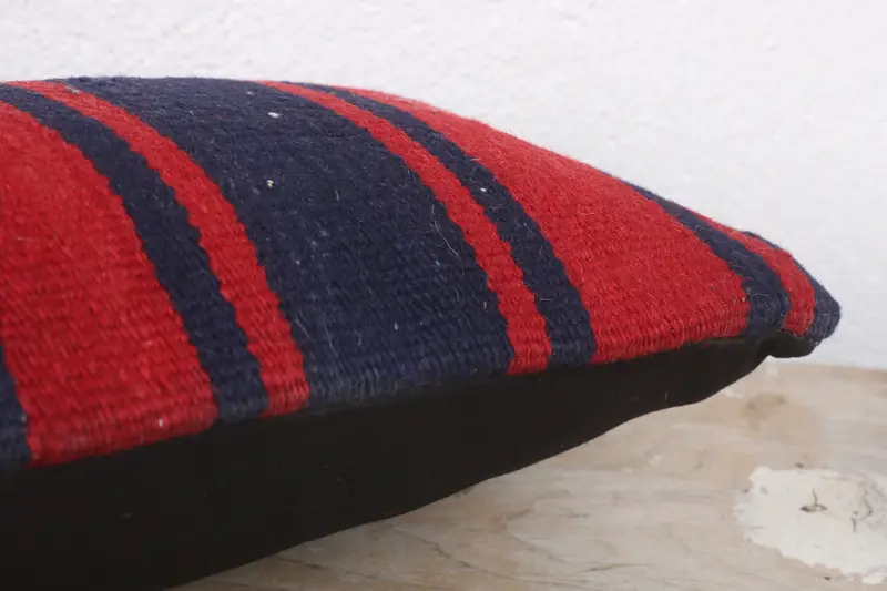 Pillow Case, Pillow for Couch, 8x16 Red Pillow Sham, Antique Pillows, Nautical Throw Cushion Case, Vintage Kilim Throw Pillow - 6