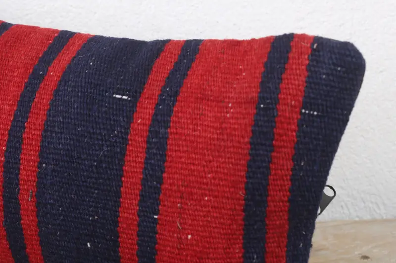 Pillow Case, Pillow for Couch, 8x16 Red Pillow Sham, Antique Pillows, Nautical Throw Cushion Case, Vintage Kilim Throw Pillow - 5