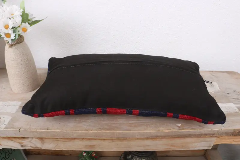 Pillow Case, Pillow for Couch, 8x16 Red Pillow Sham, Antique Pillows, Nautical Throw Cushion Case, Vintage Kilim Throw Pillow - 7