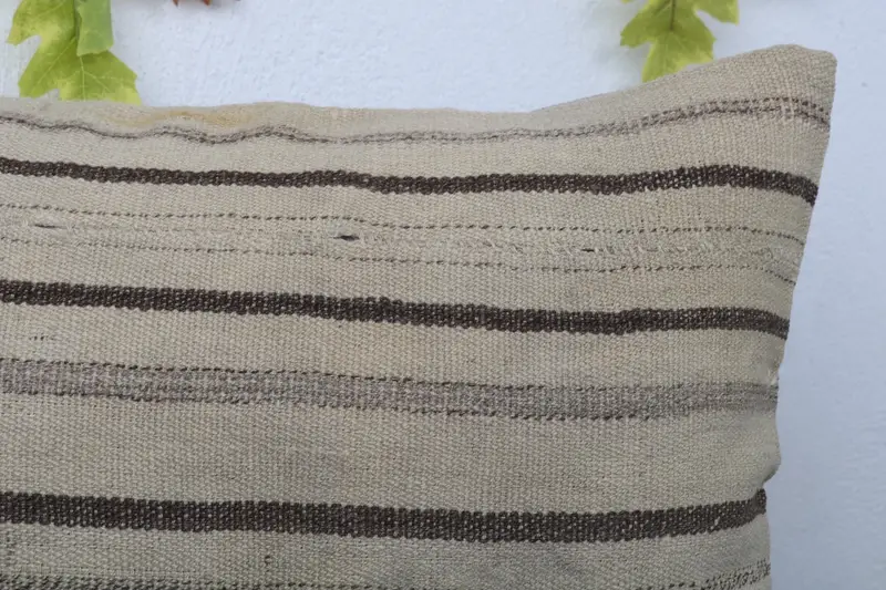 16x24 Beige Cushion Cover, Kilim Pillow Cover, Turkish Corner Pillow, Boho Pillow, Cushion Cover, Turkish Kilim Pillow - 5
