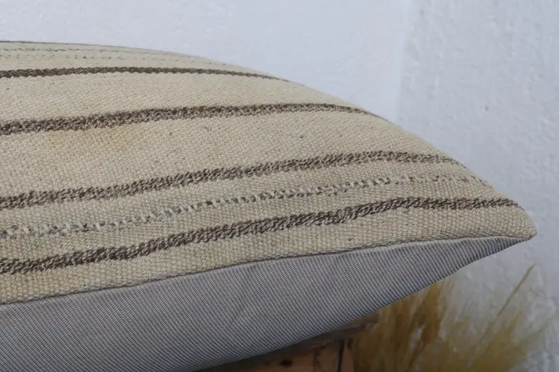 16x24 Beige Cushion Cover, Kilim Pillow Cover, Turkish Corner Pillow, Boho Pillow, Cushion Cover, Turkish Kilim Pillow - 6
