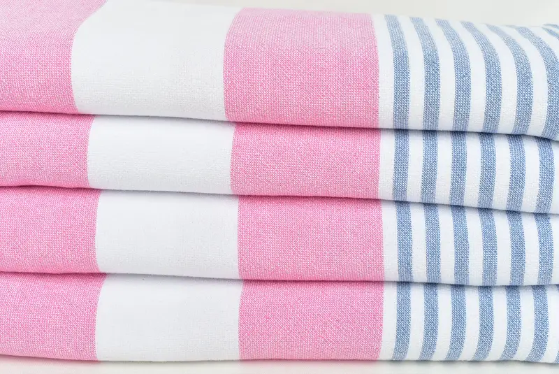 Valentines Day Gift For Him, Best spa Turkish towel for luxury home decor, Hammam towel, Wedding Gift, Beach towel, 68x36 Cotton Striped Terry Towel - 2