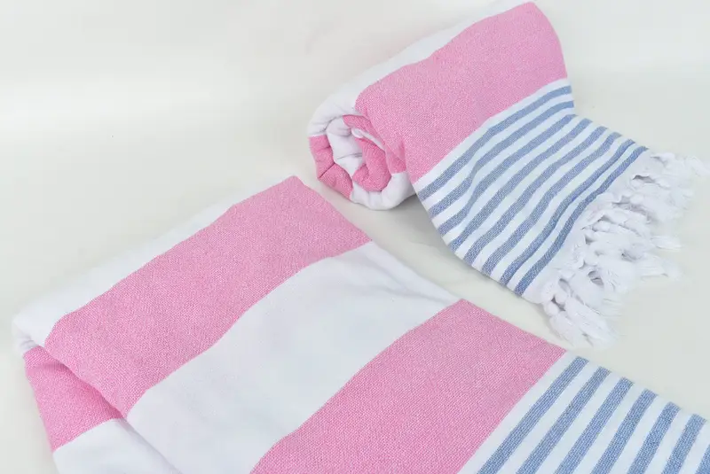 Valentines Day Gift For Him, Best spa Turkish towel for luxury home decor, Hammam towel, Wedding Gift, Beach towel, 68x36 Cotton Striped Terry Towel - 7