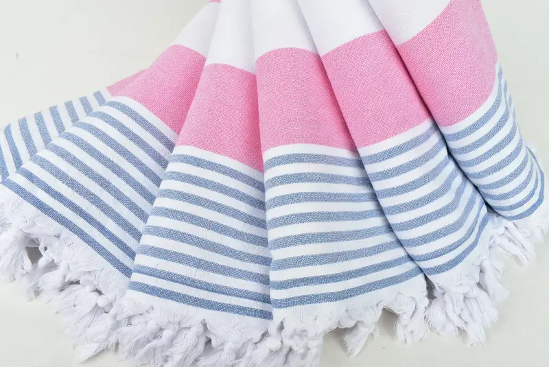 Valentines Day Gift For Him, Best spa Turkish towel for luxury home decor, Hammam towel, Wedding Gift, Beach towel, 68x36 Cotton Striped Terry Towel - 4
